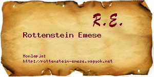 Rottenstein Emese névjegykártya